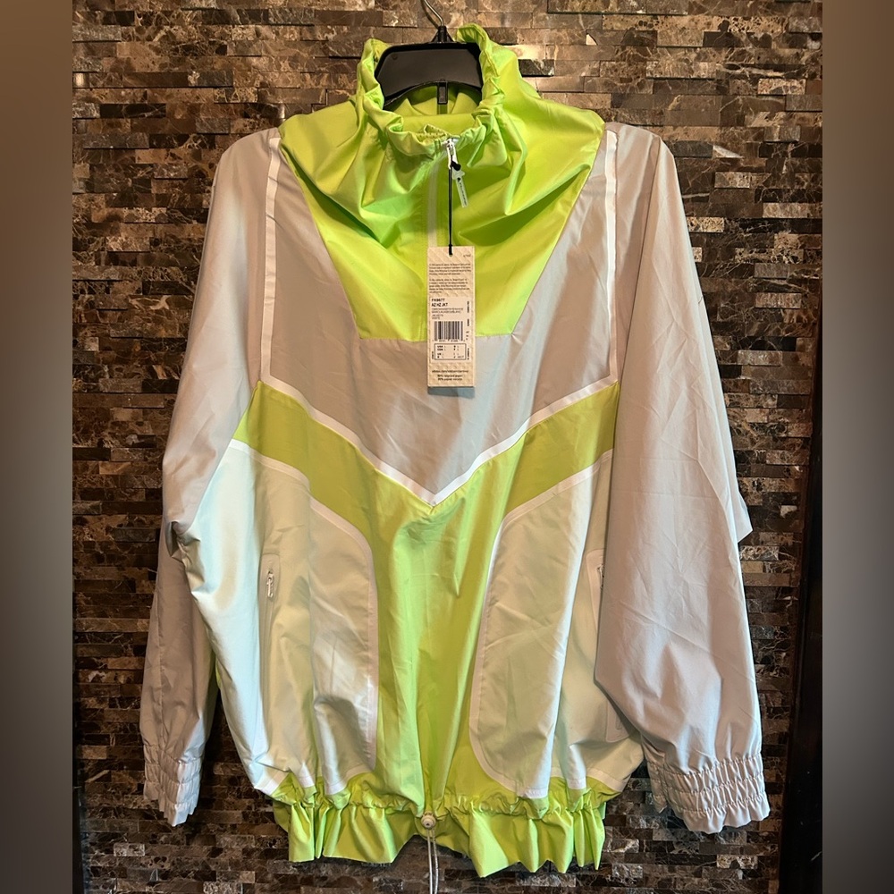 Stella McCartney Lime and Gray  Windbreaker Jacket